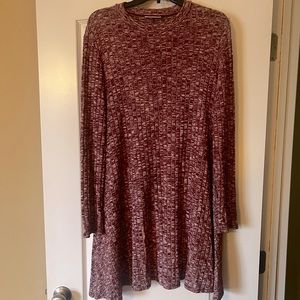 High neck sweater dress